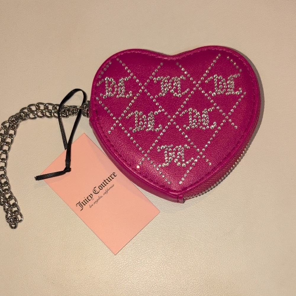Juicy Couture Fuchsia Heart Wristlet
